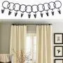 Heyuni.1PC Window Curtain Clips Hanger with Ring Strong Metal Drapery Decorative Hanging Curtain Hook Black 4.0mmX38mm Heyuni.1PC Window Curtain Clips Hanger with Ring Strong Metal Drapery Decorative Hanging Curtain Hook Black 4.0mmX38mm