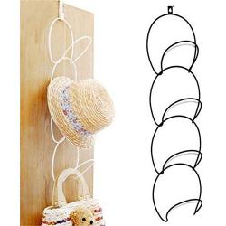 Wire Interlink Storage Rack-ViewHuge Hat Storage Rack Multifunctional Metal Wire Stackable Wall Mounted Towel Clothes Hanger Over Bathroom Door Holder