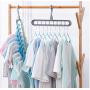 10pcs Random Color Multi-Port Support Circle Clothes Hanger Clothes Drying Rack Multifunction Space Saving Hanger Magic Clothes Hanger