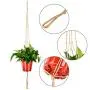 6 Sets Swag Ceiling Hooks Steel Screws Bolts and Toggle Wings with 2 Pieces Large Flower Pot Hanger Basket Holder for Ceiling Hanging Decorations (White)