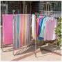 PLLP Drying Rack Hangers Airer Stainless Steel Drying Rack Multifunction Floorstanding Folding Clotheshorse Outdoor Garden Hanger Clothes Rack