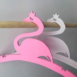 shengyuze Cute Flamingo PVC Childrens Room Decorative Clothes Coat Hanger Hanging Tool Space Saving for Home Storage, PVC Foam Board - White