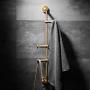 Barture-Coat rack Clothes Stand Hangers Wall Brass Multiple Hooks Entryway Storage Shelf Creative Style (Size : 5 Hooks)