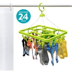 Artmoon Remark Clip Drying Drip Hanger for Underwear And Socks with 24 strong Clothespins 15.2 X 11.6 X 13.8