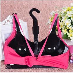 Bra Hanger Black Plastic Underwear Hanger Display Brassiere Windproof Clothes Hanger 10pcs