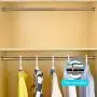 STARTOSTAR Adjustable Closet Rod 21.6 to 40.5 Inch Stainless Steel Clothes Rod with Smile Ends Stopper and Slide Buffering for Wardrobes, Shoe Cabinets （Silver）