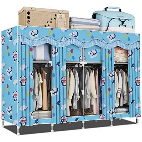 Hai Yan Boutique Cloth Wardrobe Cloth Wardrobe Assembly Cloth Wardrobe Storage Clothes Hanger Coat Rack Large (Color : F)
