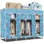 Hai Yan Boutique Cloth Wardrobe Cloth Wardrobe Assembly Cloth Wardrobe Storage Clothes Hanger Coat Rack Large (Color : F)