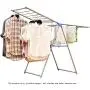 Drying Space Su Stainless Steel Floor Type Collapsible Clothes Hanger，Indoor and Outdoor Airing Rack Clothes Hanger Removable Towel Rack Shoe Rack