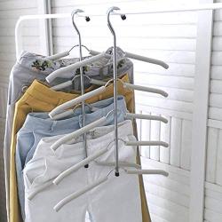 Yvetti Clothes Hangers Multi-Layer Wall Mount Space Saving Trousers Jeans Scarf Hanging for Closet Wardrobe Closet Organization