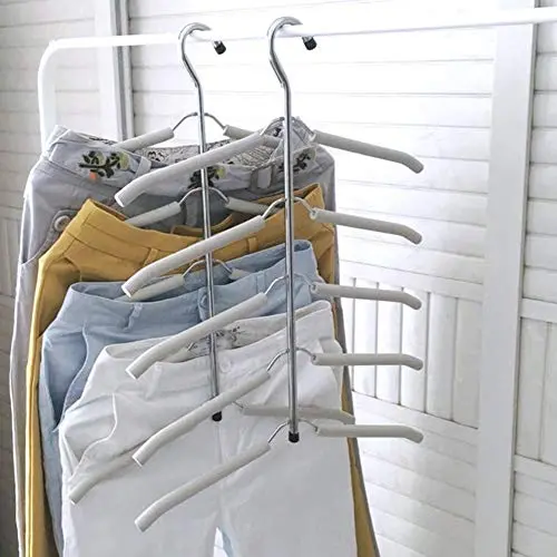 Yvetti Clothes Hangers Multi-Layer Wall Mount Space Saving Trousers Jeans Scarf Hanging for Closet Wardrobe Closet Organization Yvetti Clothes Hangers Multi-Layer Wall Mount Space Saving Trousers Jeans Scarf Hanging for Closet Wardrobe Closet Organization