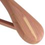 HANGERWORLD 5 Cedar Wood 17.7inch Suit Clothes Coat Garment Broad Ended Hangers with Non Slip Inlaid Pants Bar