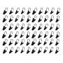 yueton 60pcs Black Metal Hook Clips Hanging Curtain Clip Hanger