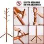 FILWH Premium Bamboo Coat Rack Tree with 8 Hooks, 3 Adjustable Sizes Free Standing Wooden Coat Rack, Super Easy Assembly Hallway, Entryway Coat Hanger Stand for Clothes, Suits FILWH Premium Bamboo Coat Rack Tree with 8 Hooks, 3 Adjustable Sizes Free Standing Wooden Coat Rack, Super Easy Assembly Hallway, Entryway Coat Hanger Stand for Clothes, Suits
