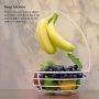 fruit tray for kitchen counter Storage Basket Fruit Basket with Banana Hanger Displaying Fruit Fresh Fruit Holder (color : Brass) fruit tray for kitchen counter Storage Basket Fruit Basket with Banana Hanger Displaying Fruit Fresh Fruit Holder (color : Brass)