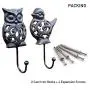 OwMell Set of 2 Owl and Bird Cast Iron Wall Hanger Hooks Rack, Vintage Rustic Decorative Wall Mounted Coat Hook Metal Clothes Hanger OwMell Set of 2 Owl and Bird Cast Iron Wall Hanger Hooks Rack, Vintage Rustic Decorative Wall Mounted Coat Hook Metal Clothes Hanger