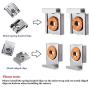 SelfTek 8 Pieces Bathroom Mirror Hanger Clips Set with Screws,Rawl Plugs and Extra Free 8 Pcs Screws