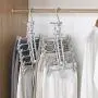 HJYPYJ 6 in 1 Foldable PP Magic Clothes Hanger??with Hooks Rotating Cascading Multi Magic Hanger?? Space Saving Non Slip Hangers?? / Gray / 5 Pcs HJYPYJ 6 in 1 Foldable PP Magic Clothes Hanger??with Hooks Rotating Cascading Multi Magic Hanger?? Space Saving Non Slip Hangers?? / Gray / 5 Pcs