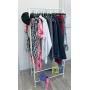 Hanger Central 5131B-10 Heavy Duty Plastic Bottoms Hangers with Metal Sliding Pinch Clips Pants Hangers, 14 Inch, Black, 10 Pack
