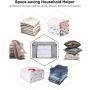 Clothes Storage Bag Organizers 4 Pack Large Capacity Clothing Containers Foldable Closet Organizers with Clear Window and Reinforced Carry Handles, Sturdy Zipper for Comforter Towels Blankets Bedding