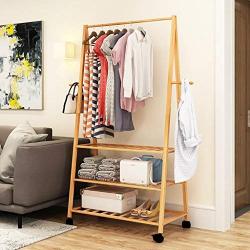 LBMy Hangers Coat Rack Bedroom Floor Hanger Removable Hanger Simple Nan Bamboo Clothes Rack Drying Rack Coat Hangers (Size : 60cm)