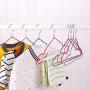 Clothes Hangers, 10pcs Metal Non Slip Coat Hanger, Space Saving Clothes Hangers Strong & Durable Lightweight Hangers Organizer for Hangs Suit, Jackets, Trousers and Sweater(40cm18.5cm,Purple)
