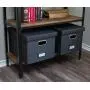 Internets Best Collapsible File Storage Organizer - Decorative Linen Filing & Storage Office Boxes - Letter/Legal - Charcoal - 2 Pack