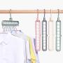 Magic Clothes Hanger,GTWCK 360 Degrees Rotating Multi-Function Nine Hole Hanger Plastic Non Slip Drying Rack for Home Bedroom (Nordic ash)