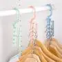 Grey990 Household Anti-Slip Multilayer Plastic Hooks Hanger Clothes Fixed Buckle Light Blue