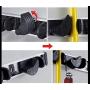 Freye Adjustable Aluminum Broom and Mop Holder with 4 Position and 5 Hangers 52cm Kitchen and Garage Storage and Organizer Rack, Hooks for Family, Wall Mounted- Easy to Install