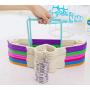 Portable Candy Color Plastic Clothes Hanger Storage Rack Creative Multifunctional Clothes Hanger Oraganizer Holder Stacker Clothespin Hooks Caddy Rack (hot Pink)