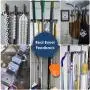YOUTHINK Broom Holder,2PCS Wall Mount Mop Holder Stainless Steel Storage Organizer Heavy Duty Garden Tool Hanger with 3 Racks 4 Utility Hooks for Garage Rake Kitchen Shed Home YOUTHINK Broom Holder,2PCS Wall Mount Mop Holder Stainless Steel Storage Organizer Heavy Duty Garden Tool Hanger with 3 Racks 4 Utility Hooks for Garage Rake Kitchen Shed Home