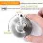 UMIRIO 2 Pack Powerful Suction Cup Hooks Stainless Steel Towel Robe Hooks for Hanging Bathroom Hangers and Hooks Heavy Duty Bathrobe Shower Hook Holder Hotel Kitchen Hook Wall Hangers,Brushed