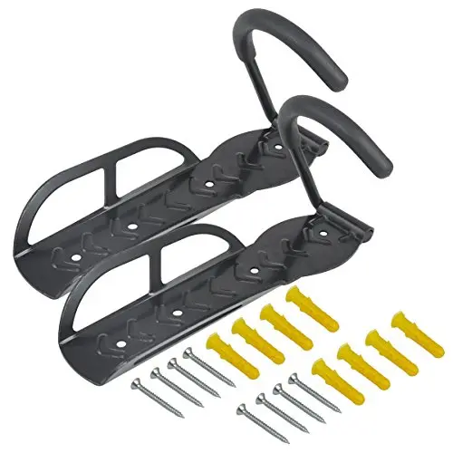 Faswin Bike Wall Mount Hook Rack Holder Space Saving Vertical Hanger Bicycle Storage System, Set of 2 Faswin Bike Wall Mount Hook Rack Holder Space Saving Vertical Hanger Bicycle Storage System, Set of 2