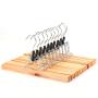 Tosnail Solid Natural Wood Collection Skirt Hangers & Clips,Slack Hanger,Pant Hangers - 10 Pack