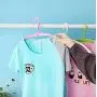 Kentop Rotating Wide Shoulder Plastic Hanger Non-Slip Space Saving Design Men Women Clothes Suit Hanger-Green