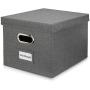 Beautiful File Organizer Boxes - Collapsible Linen Filing Boxes for Easy File Folder Storage - Organize Your Documents and Hanging Files in Style
