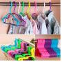 Non Slip Plastic Kids Plastic Coat Hangers Child Baby Clothes Stands Multi Color 10pcs Random Color