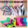 Non Slip Plastic Kids Plastic Coat Hangers Child Baby Clothes Stands Multi Color 10pcs Random Color