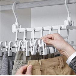 Multifunctional Rack Trousers Hanger Clothes Drying Shelf Space Saving Closet Wardrobe Organizer Storage Hanger 5pcs