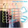 Pants Hangers Holders Multifunction Trousers Hanger Storage Rack Clothes Hanger Tie Scarfs Belt Towel Non-Slip Magic Hanger 10PC Random Color