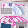 MIZGI Premium Velvet Hangers (Pack of 50) Heavyduty- Non Slip No Shoulder Bump Suit Hangers - Chrome Hooks,Space Saving Clothes Hangers,Rounded Hangers for Coat,Sweater,Jackets,Pants,Shirts (Pink)