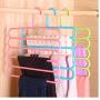 10PC Random Color 5 Layers Non-Slip Multifunctional Clothes Hangers Pants Storage Hangers Cloth Rack Multilayer Scarf Tie Rack Hanger Decoration