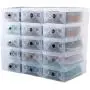 kilofly 15 Kids Women Smart Storage Containers Foldable Clear Shoe Boxes Set kilofly 15 Kids Women Smart Storage Containers Foldable Clear Shoe Boxes Set