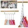 10pc Space Wonder Magic Hanger Useful 5 Hole Hook Closet Organizer Windproof Clothes Hanger Cloth Rank Organizer Hanger Tool