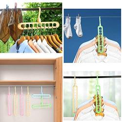 EKKONG 4 Pack Space Saving Hangers, Magic Clothes Hanger, Multi Functional Closet Wardrobe Hanger, Rotate Anti-Skid Hangers, Sturdy Plastic (Beige+Pink+Blue+ Green)