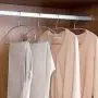 5 Non-Slip Frosted Hangers Non-Slip Clothes Racks,Pink