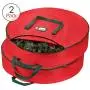 StorageMaid Wreath Storage Container Bag - 36-Inch Holiday Christmas Bag Protects Your Artificial Wreaths - Made from High-Grade Premium 420D Material with Handles & Heavy Duty Zipper - 2 Pack StorageMaid Wreath Storage Container Bag - 36-Inch Holiday Christmas Bag Protects Your Artificial Wreaths - Made from High-Grade Premium 420D Material with Handles & Heavy Duty Zipper - 2 Pack