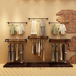 PLLP Coat Racks Clothes Stand Pine Wood Single Clothing Store Shelves/Display Stand/Wall Shelves Rack/Wall Hanging on The Wall Hangers Clothes Drying Clothes Rack Stable and Durable,Clothes Tree