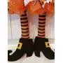 Pumpkins & Witches Halloween Orange Black Deco Mesh Door Decor - FREE SHIPPING - WREATH HANGER INCLUDED